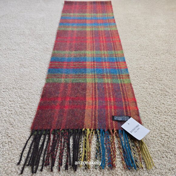 NWT Foxford Lambswool Scarf Plaid - Picture 5 of 9